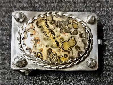 Leopard Skin Jasper & Silver  BELT BUCKLE 2001879