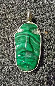 Malachite Head  SILVER PENDANT 2001894