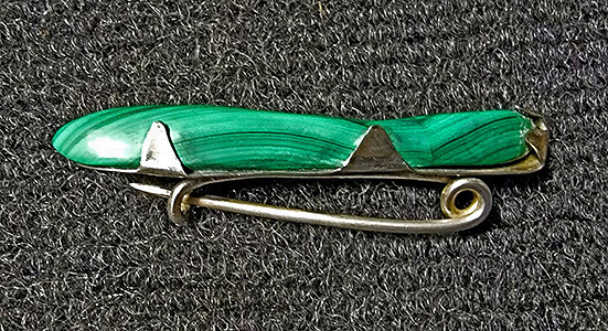 Malachite  SILVER PIN 2001890