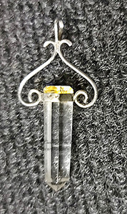 Silver  MOUNTED QUARTZ CRYSTAL 2001880